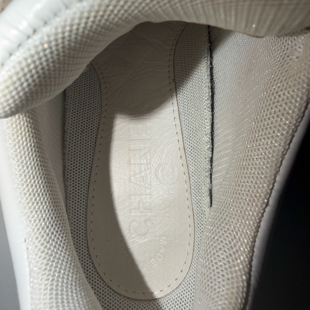 CHANEL White and Black Sneakers - Picture 6 of 8